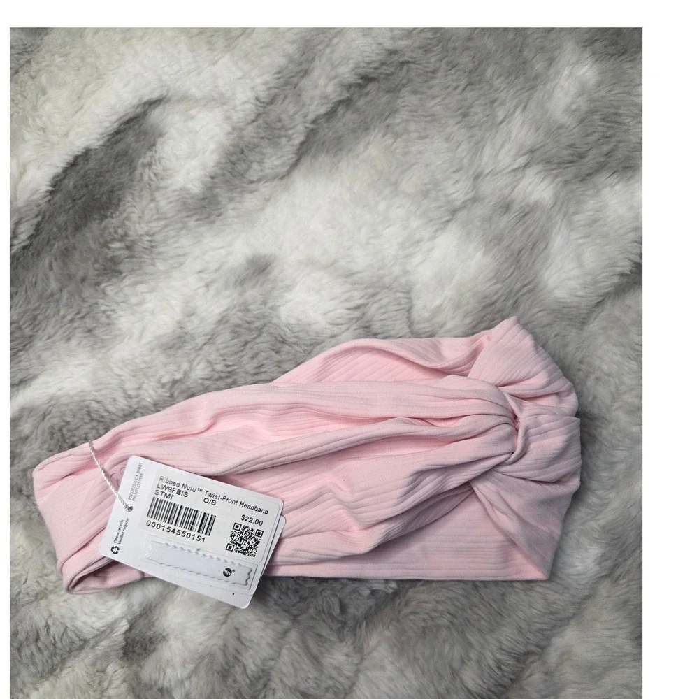 Lululemon Ribbed Nulu Twist-Front Headband Strawberry Milkshake